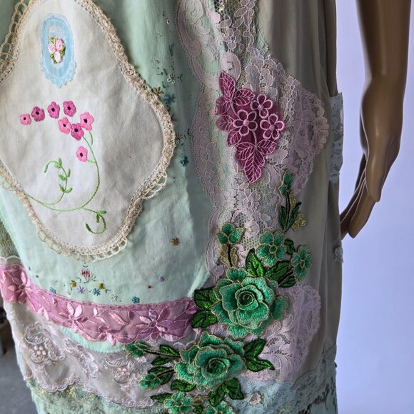 Sage Green Lace Maxi Skirt | Roselani Jasmin | Size Medium - Large - Picture 4 of 11